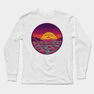 Trippy Ocean Sunset Long Sleeve T-Shirt